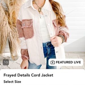 Colorblocked Corduroy Oversized Shacket